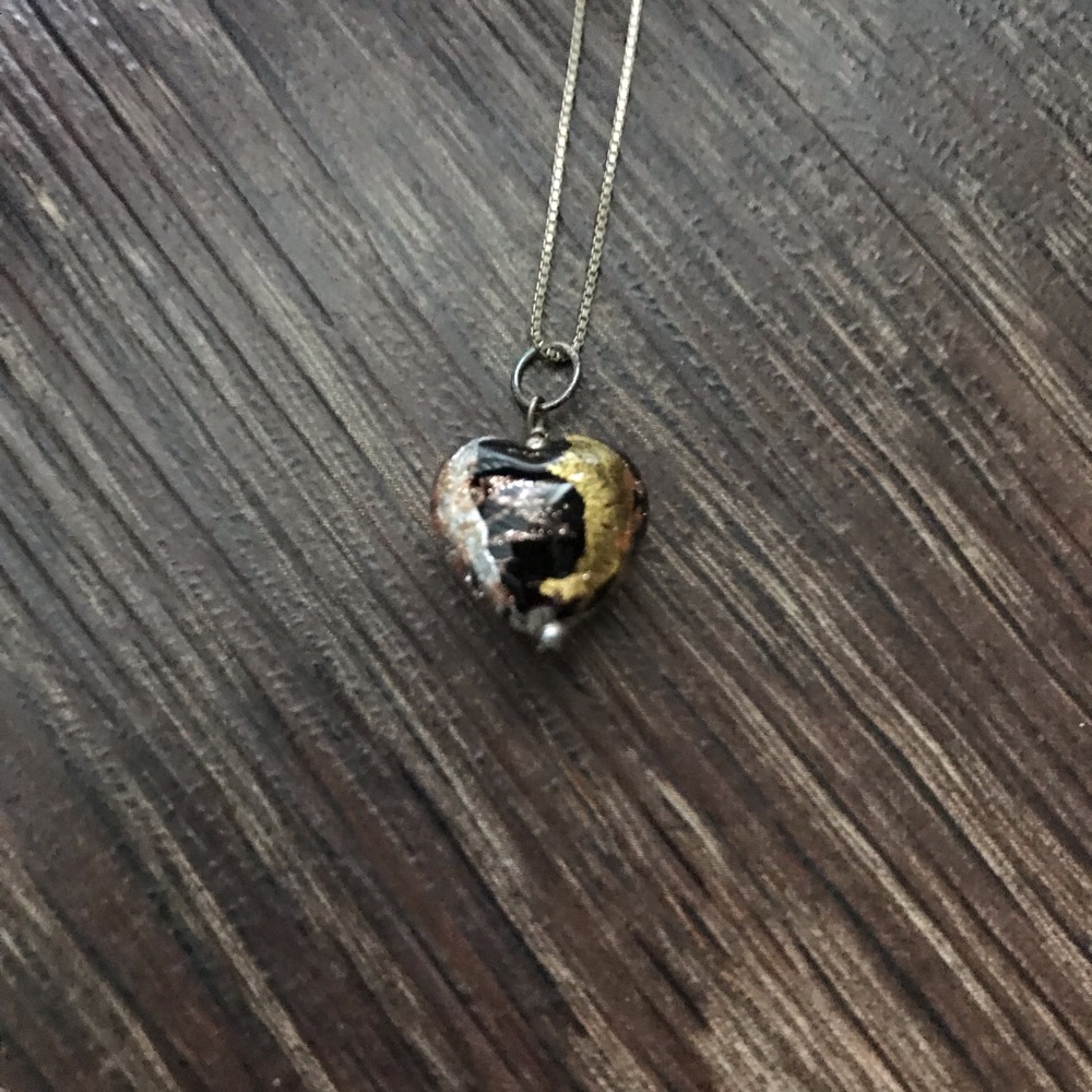BOGO Stunning Glass Heart Pendant Necklace